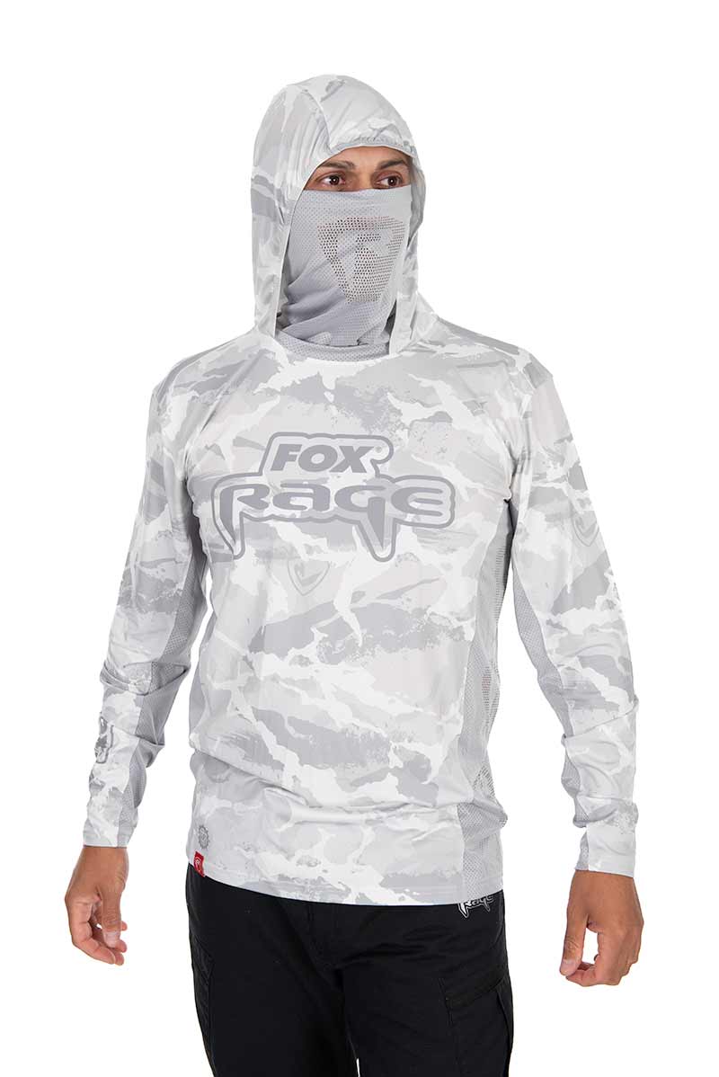 Maglietta tecnica con cappuccio UV Fox Rage Camo chiaro