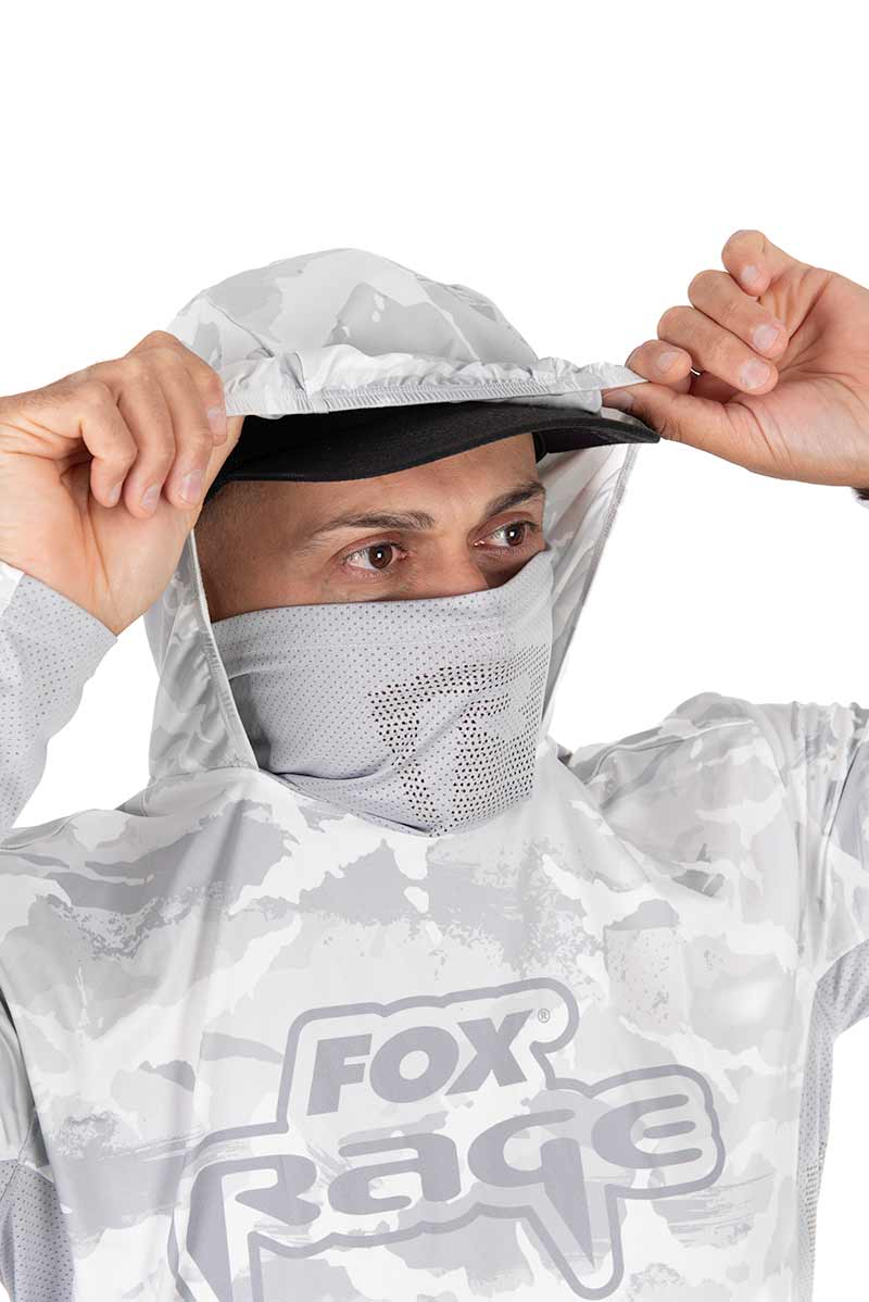 Maglietta tecnica con cappuccio UV Fox Rage Camo chiaro