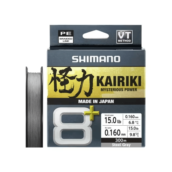 Filato intrecciato Shimano Kairiki 8+ Grigio 300 m