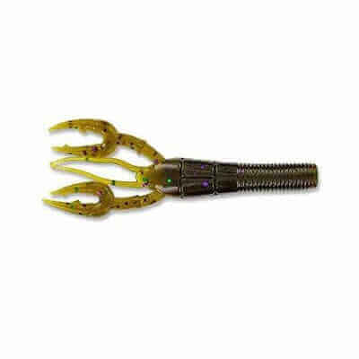 Softbait Yamamoto Fat Baby Craw 3,75" - 95 mm Fiocco verde zucca verde viola