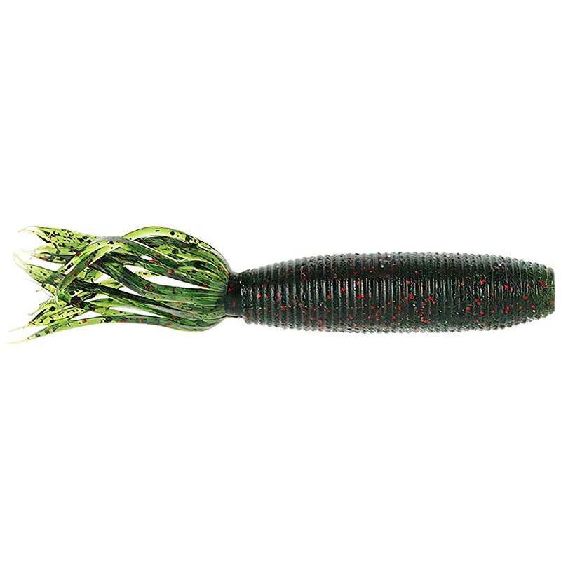 Softbait Yamamoto Fat Ika 4'' 100 mm Watermelon Fiocco nero rosso