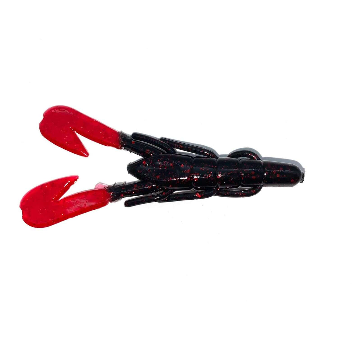 Softbait Zoom Ultra Vibe Speed Craw 90 mm Nero Rosso Glitterato Rosso