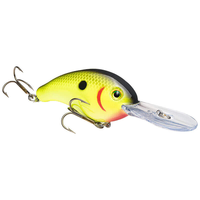 crankbait strike king pro model 5 black back chartreuse
