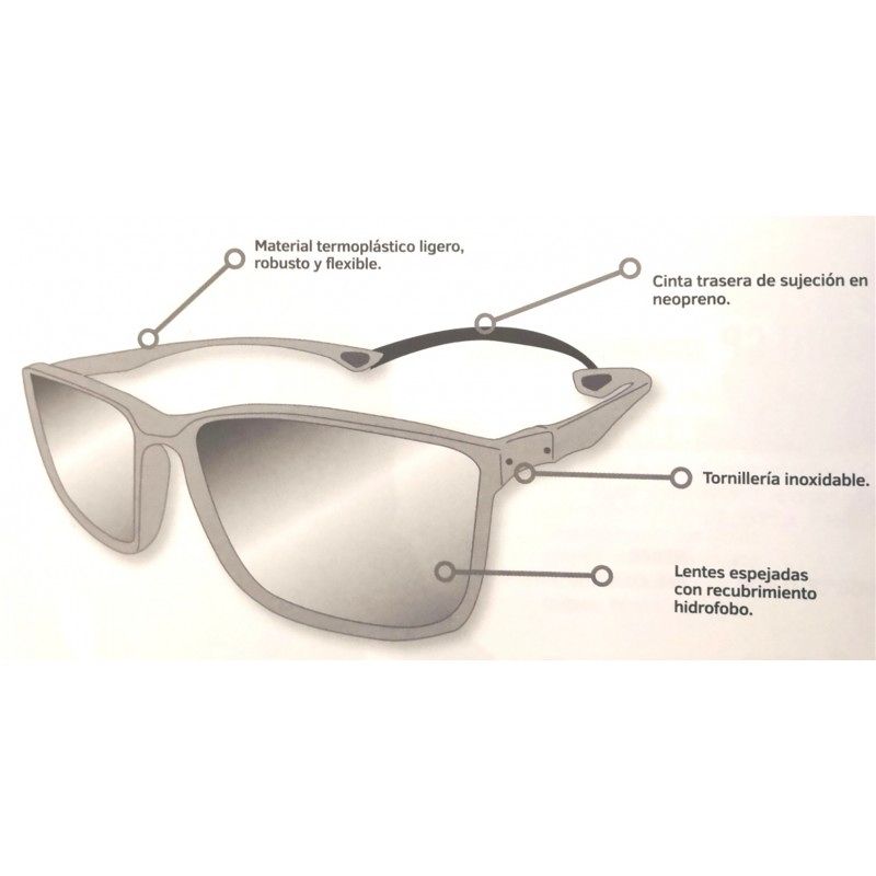 Gafas de sol polarizadas Hart espejo rojo/naranja - Tienda Bass