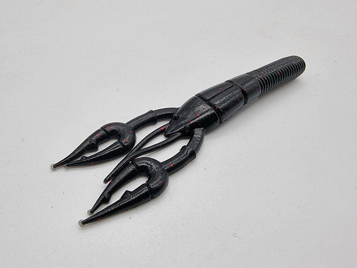 Vinilo Yamamoto Fat Baby Craw 3,75'' - 95 mm Black Red - Tienda Bass