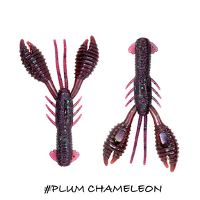 Vinilo Cangrejo Iberican Lures Baby Fighter Krab 76 mm Plum Chameleon