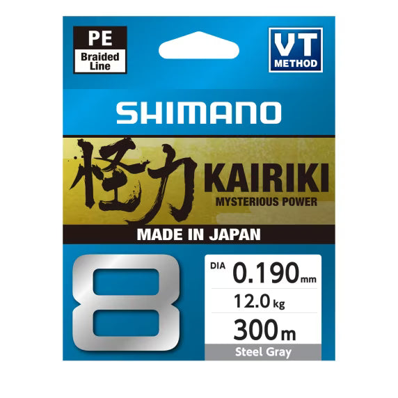 Filo intrecciato Shimano Kairiki 8 Grigio 300 mt