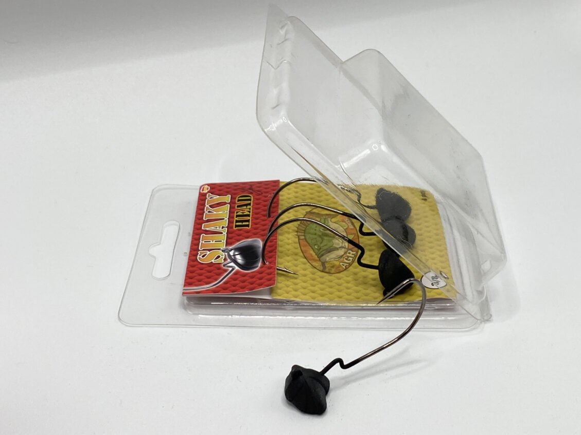 Anzuelos AGR Shaky Head Negro Mate 3/0 - Tienda Bass