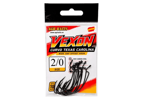 Anzuelos AGR Vexon Curvo Texas Carolina - Tienda Bass