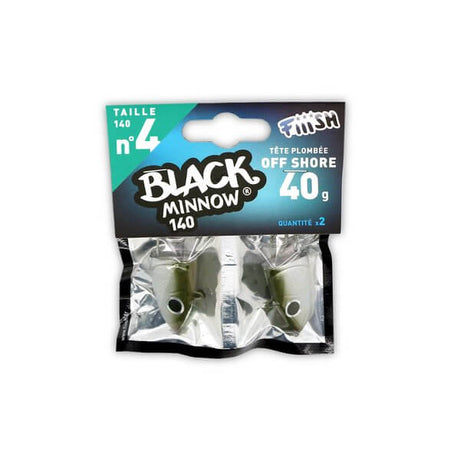 cabeza plomada black minnow 140 BM030