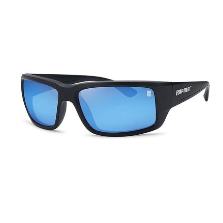 Gafas de sol polarizadas Rapala Amberjack Negro mate y Azul - Tienda Bass