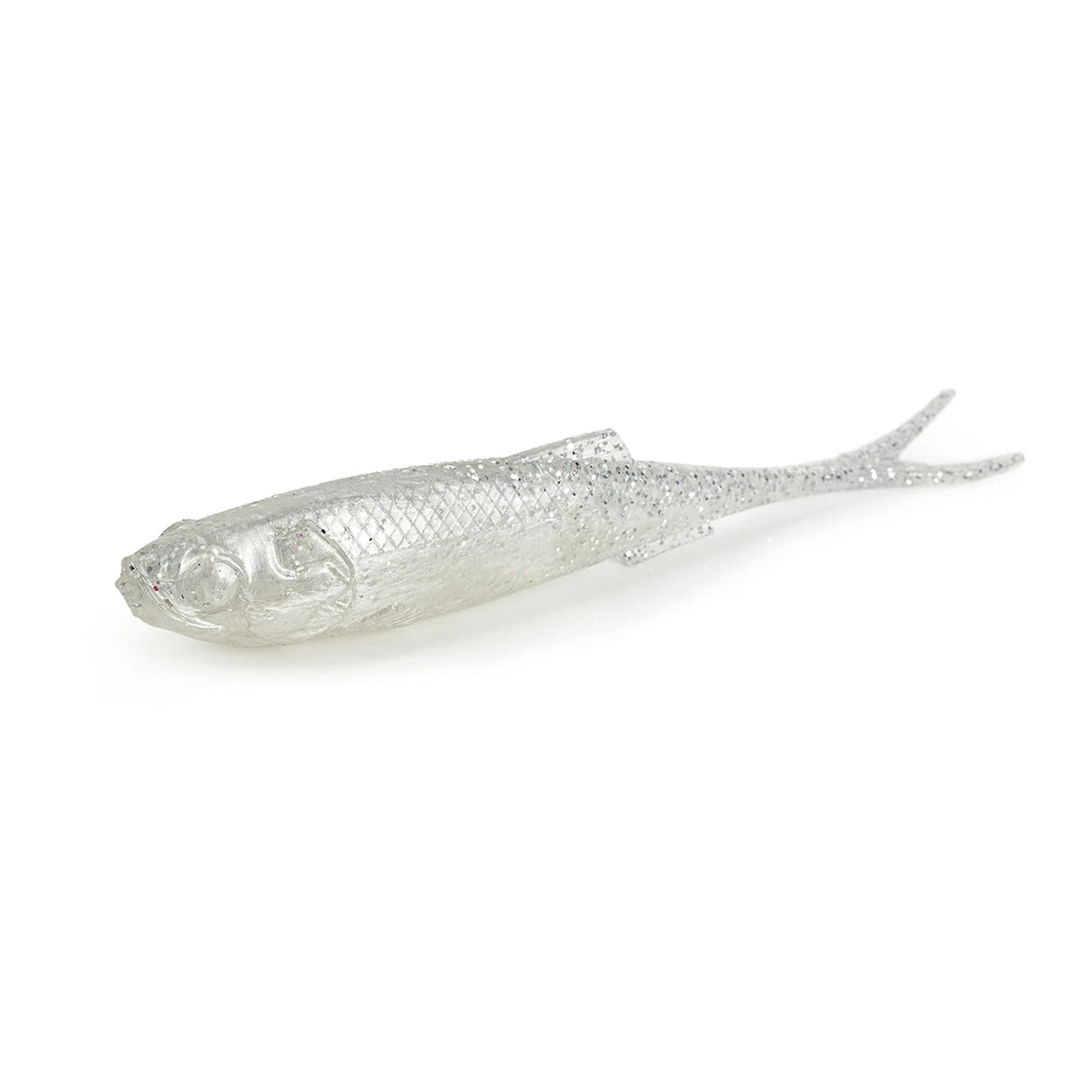 Vinilo Molix RT Fork Flex 100 mm White Shad - Tienda Bass