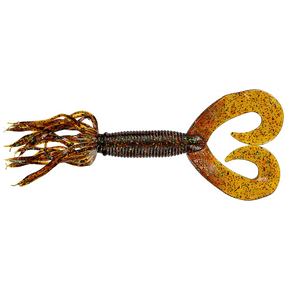 Vinilo Yamamoto Double Tail Hula Grub 5” – 127 mm Green Pumpkin Purple Copper - Tienda Bass