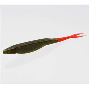 Vinilo Zoom Super Flukes 130 mm Avocado Red Tail - Tienda Bass
